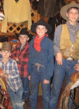 4 local cowboys hanging out at Crazy Horse in Lolo